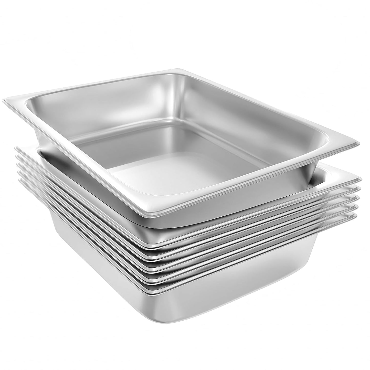 6-Pack 1/2 Size Stainless Steel Catering Pan for Buffets