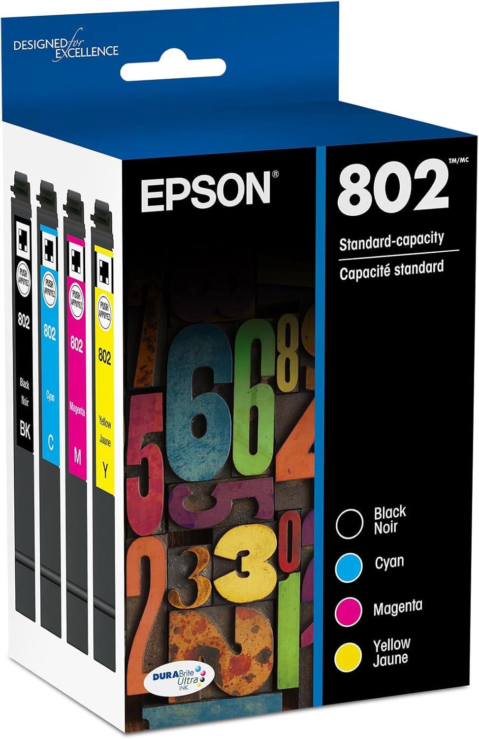 EPSON 802 DURABrite Ultra Ink Combo Pack for WorkForce Pro Printers