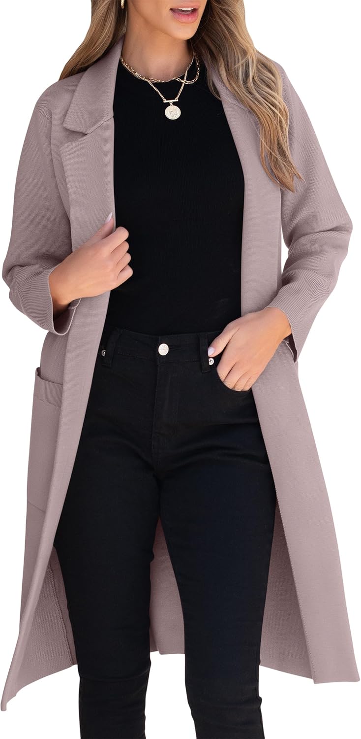 ANRABESS Womens Cardigan Sweater for Cozy Fall Outfits