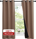 Cappucciono Kitchen Blackout Curtain Panels - 100% Light Blocker