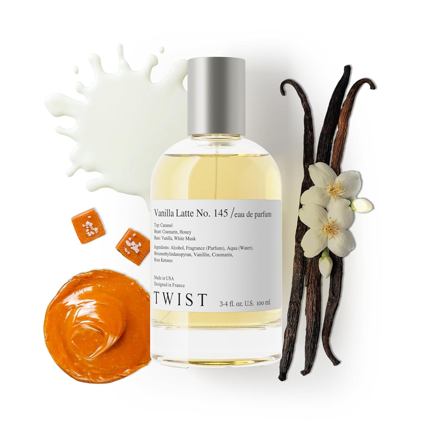 Twist Vanilla Latte No. 145 - Long-Lasting Unisex Perfume