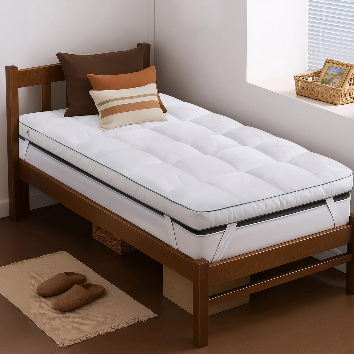 QUEEN ROSE Twin Mattress Topper for Ultimate Comfort and Support