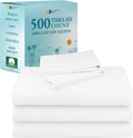 California Design Den Split King Sheet Set - 500 TC Cotton Sateen