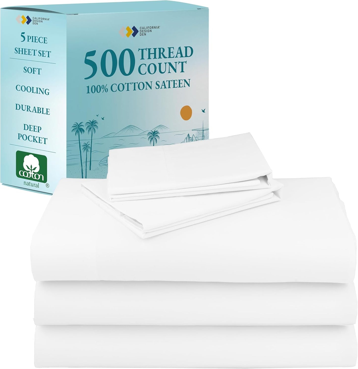 California Design Den Split King Size Sheet Set for Comfortable Sleep