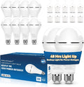 KeepLit 10 Pack Emergency Rechargeable Light Bulbs - Long Lasting 48H
