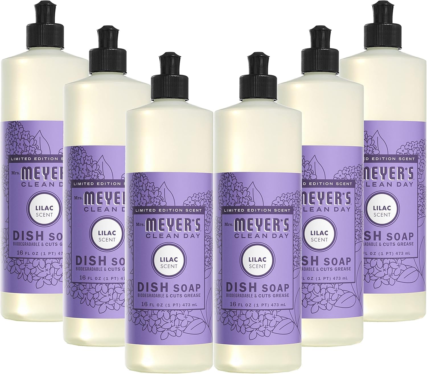 Mrs. Meyer's Clean Day Lilac Liquid Dish Soap - 16 fl. oz Pack