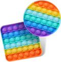 Pop Fidget Sensory Toys 2 Pack - Round & Square Stress Relief Set
