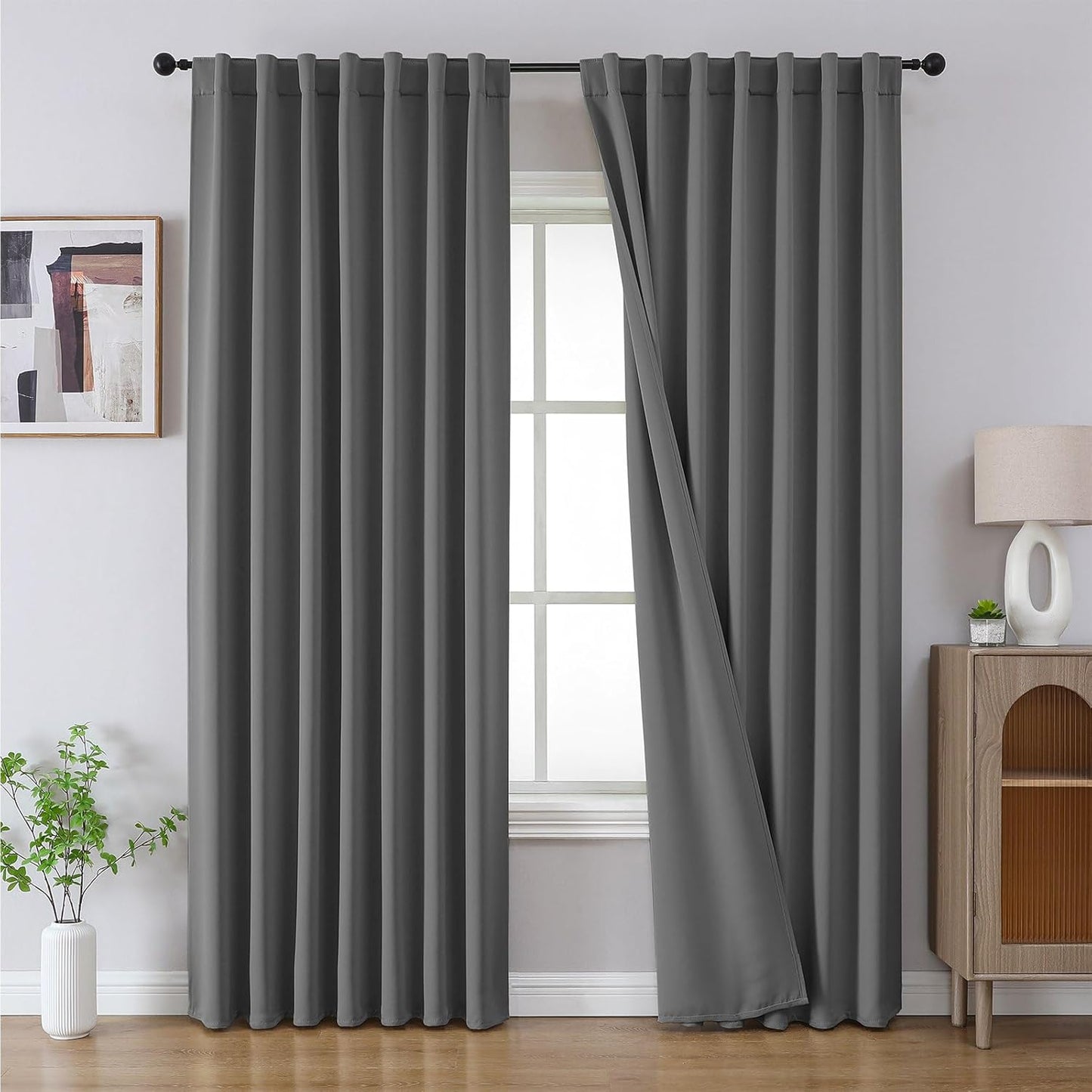 CUCRAF Blackout Curtains 108 Inches Length for Stylish Homes