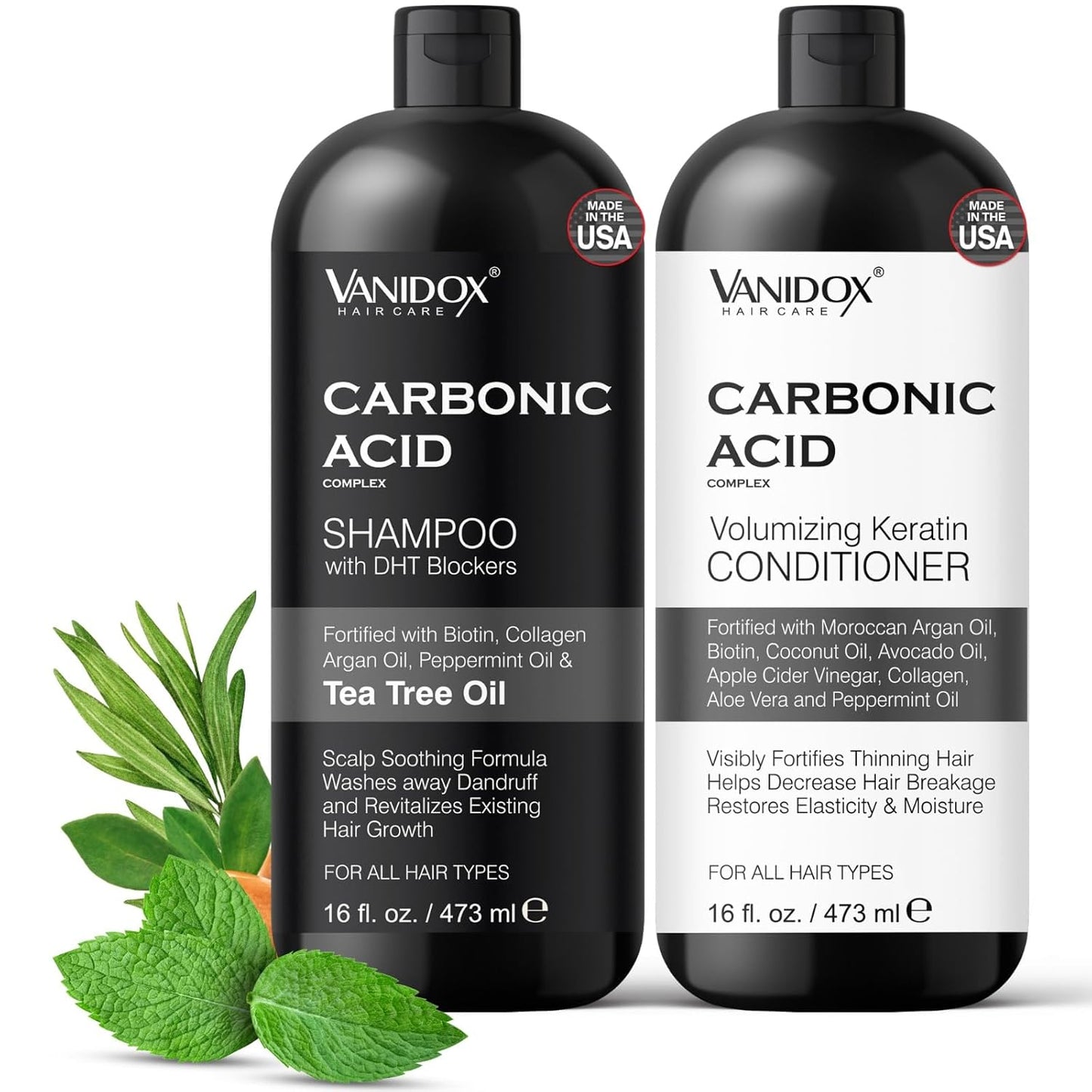 Carbonic Acid Shampoo and Conditioner Set for Hair Growth