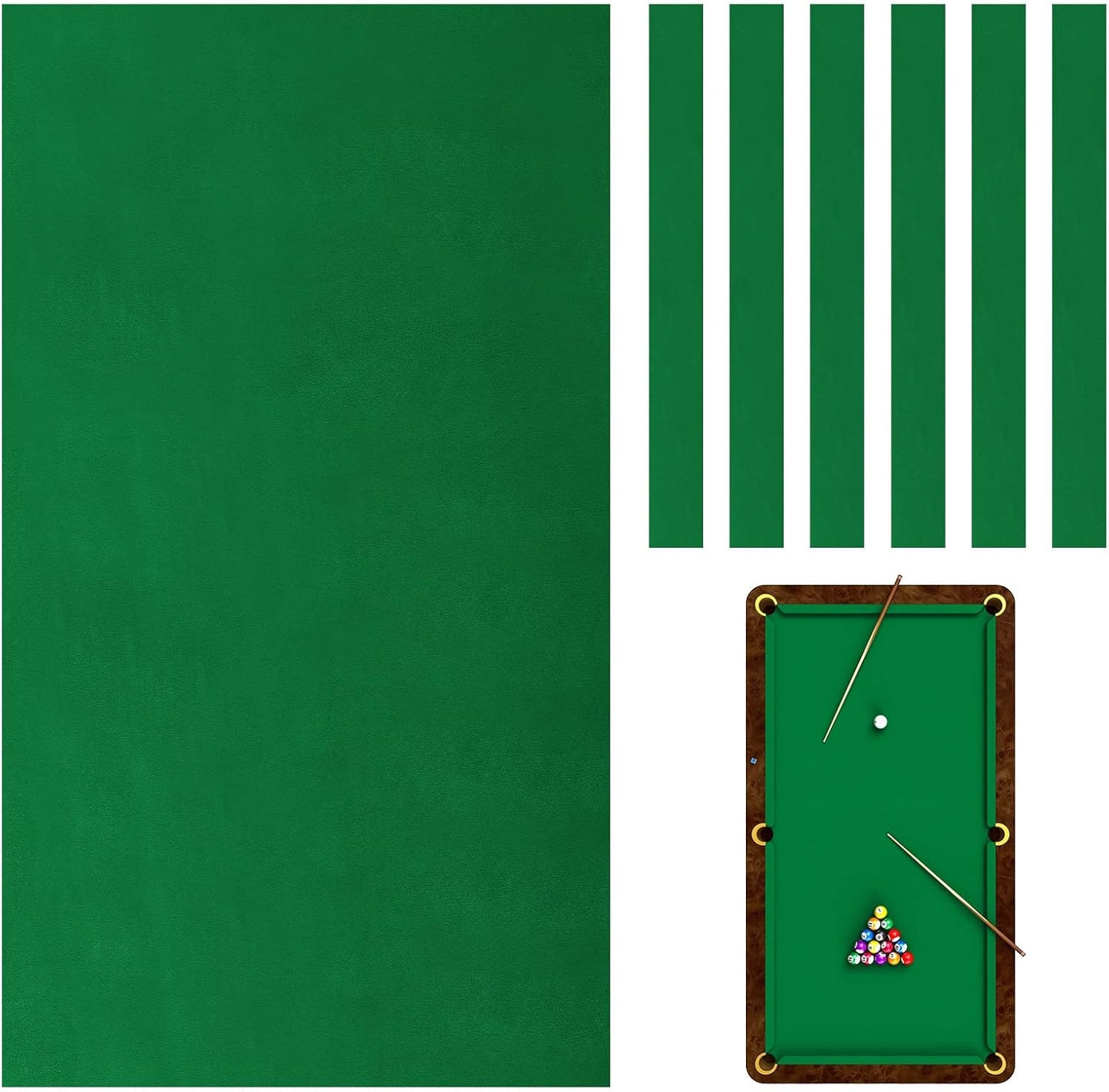 Mixweer Billiard Cloth for 8-Foot Pool Table with Strips