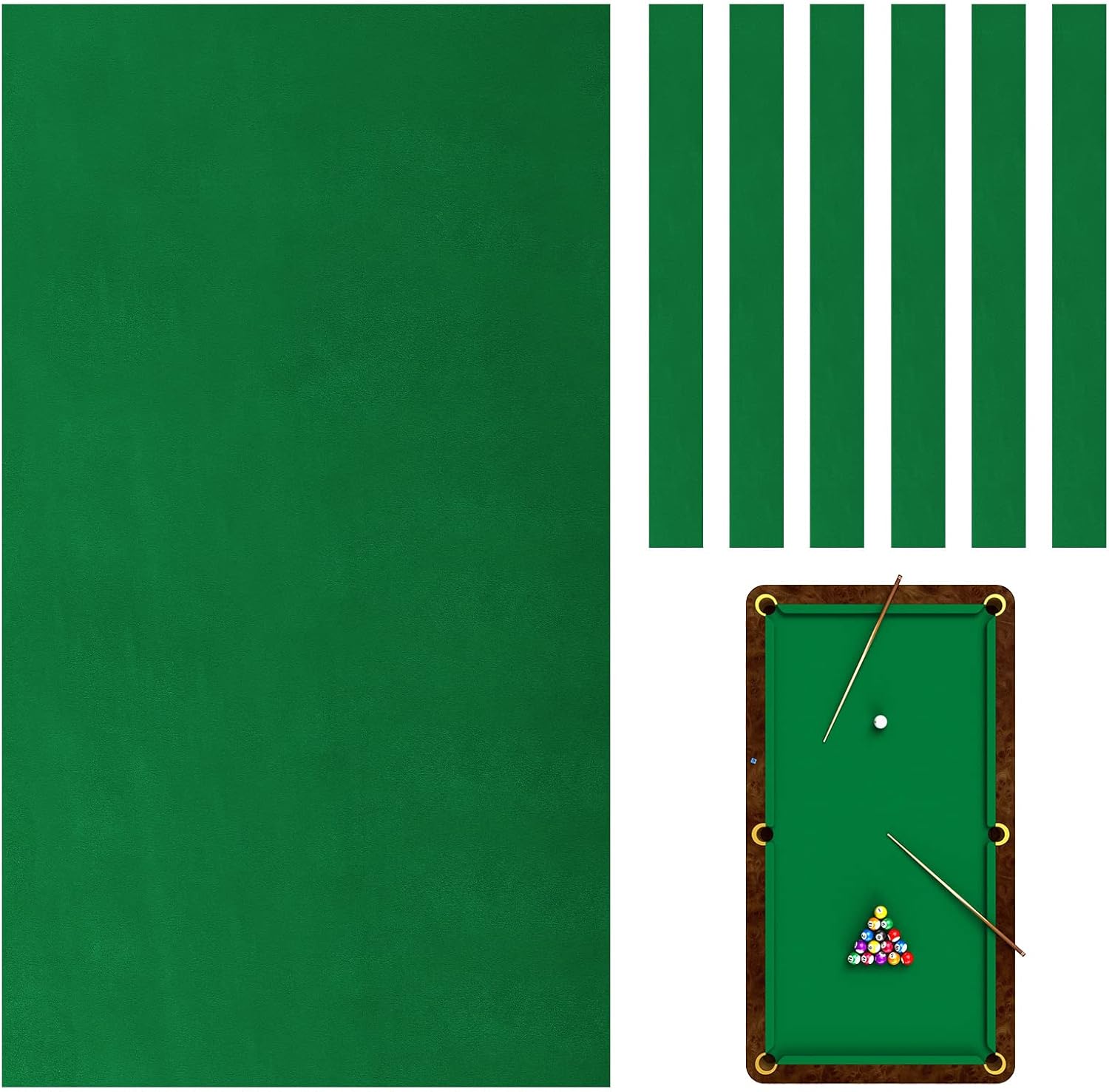 Mixweer Billiard Cloth for 8-Foot Pool Table with Strips
