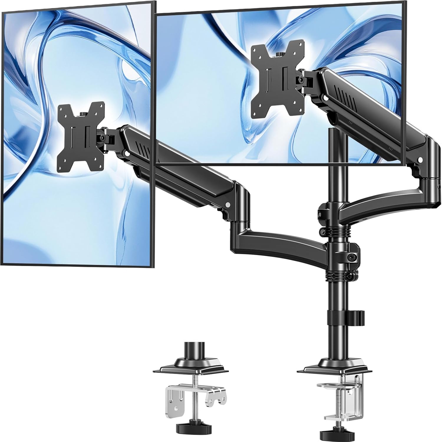 Dual Monitor Stand for Computer Screen up to 32 in - Ergonomic Design