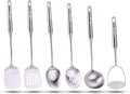Stainless Steel Kitchen Utensil Set - Durable 6-Piece Cooking Tools