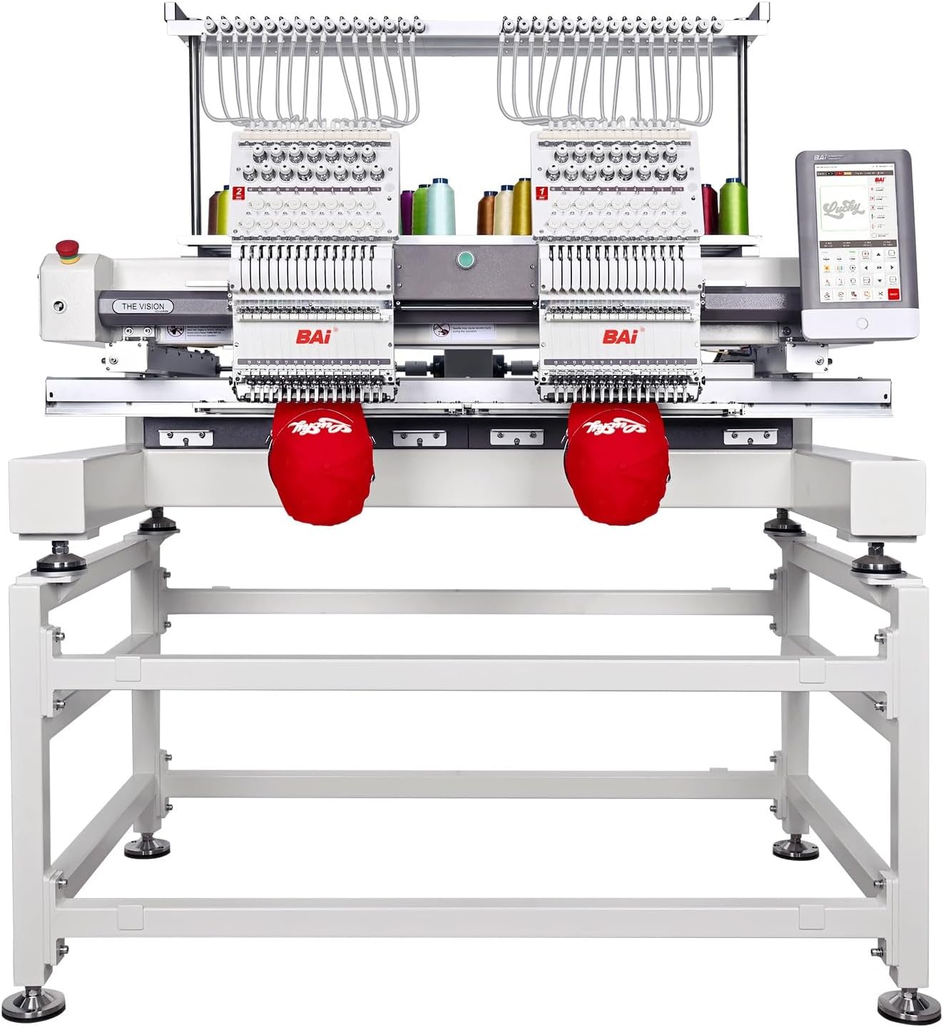 BAi Vision-2Heads Industrial Embroidery: 20x16 Area, High Speed