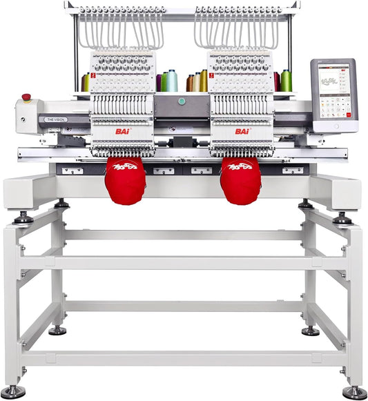 BAi Vision-2Heads Industrial Embroidery: 20x16 Area, High Speed