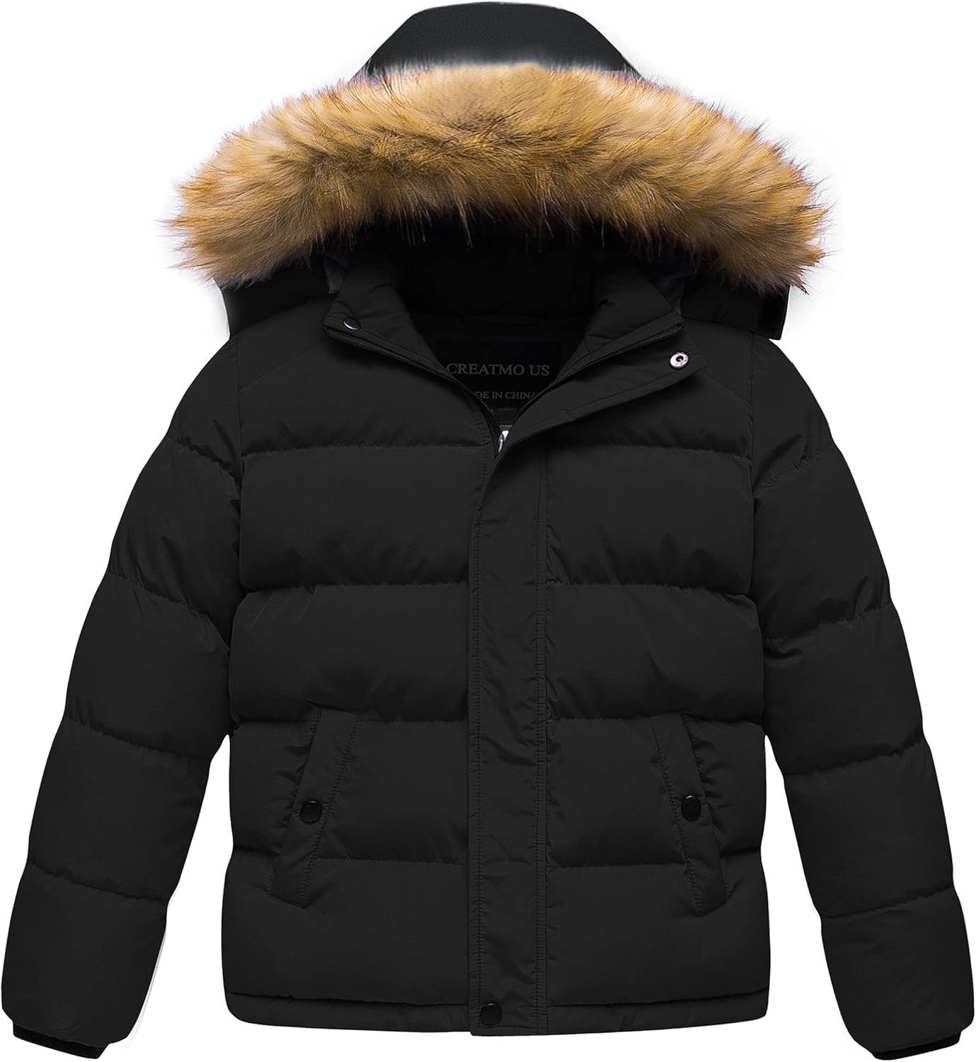 CREATMO US Boy's Water Resistant Winter Coats for Cold Weather