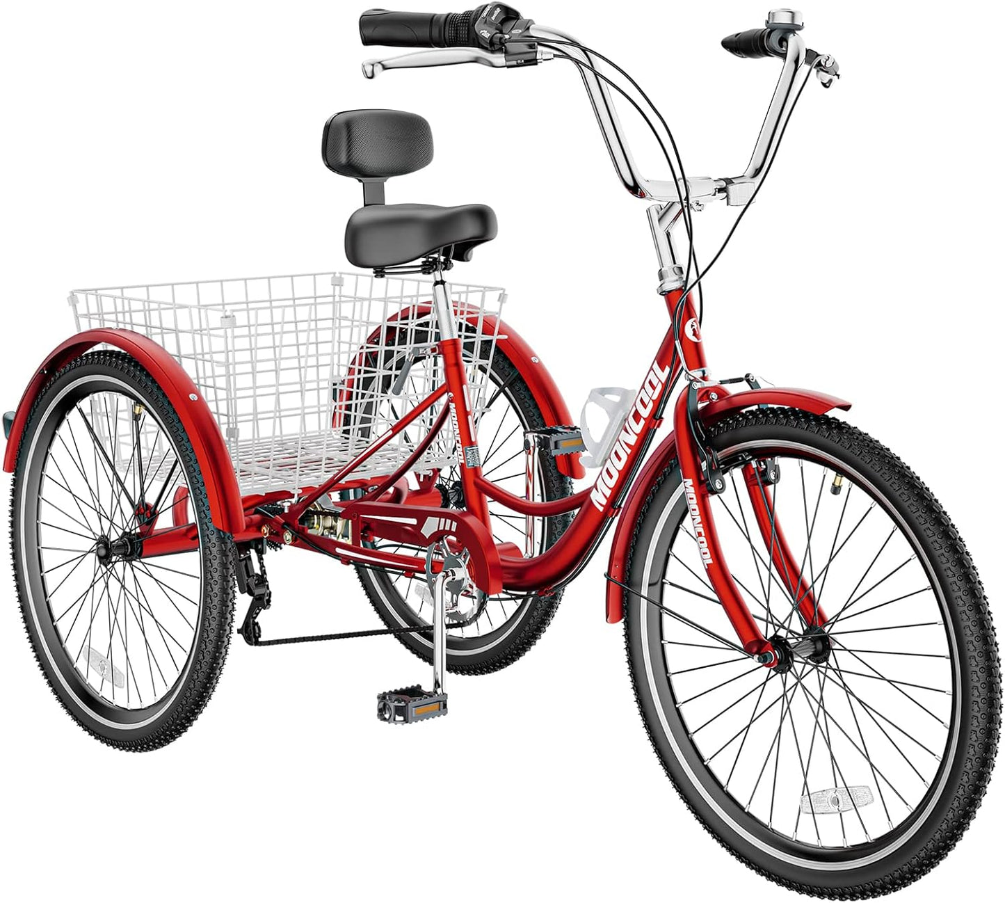 MOONCOOL Adult Tricycles 3 Wheel 7 Speed Trikes for Comfort