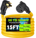 15FT 30Amp to 50Amp Welder Adapter Cord for Seamless Connections
