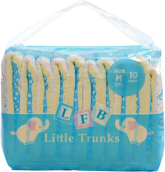 Littleforbig Adult Printed Diaper 10 Pack - Comfortable Fit for Medium Sizes