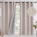 Linen Blackout Curtains 54 in Length for Short Window - Full Room