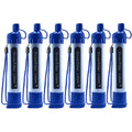Water Filter Straw 6 Pack - Compact Portable Purifier for Camping