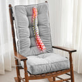 Heather Grey Jumbo Rocking Chair Cushions Set of 2 - Memory Foam