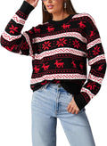 Dokotoo Sweaters for Women Casual Crewneck Long Sleeve Floral Print
