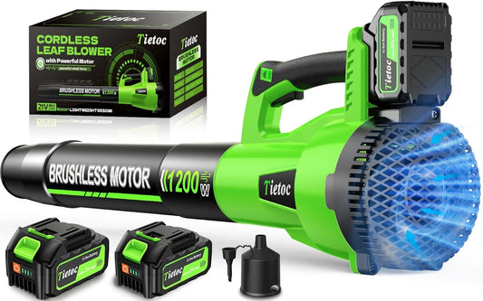Powerful Cordless Leaf Blower for Garden and Lawn Care