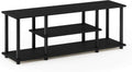Furinno 3-Tier TV Stand- Easy Assembly, Fits 50 TV, Walnut