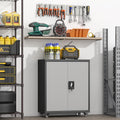 Garage Storage Cabinet with Wheels and Lock - Mobile Metal Cabinet