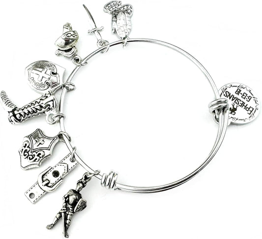 Armor of God Chain Charm Bracelet Adjustable Bangle Gift for Her