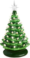 15in Ceramic Christmas Tree Tabletop - Pre-lit Hand-Painted Holiday