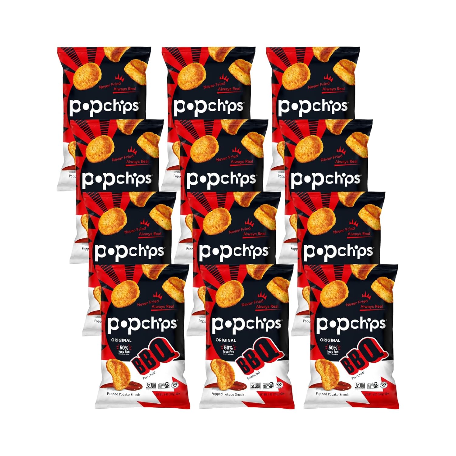 BBQ Popchips Potato Chips - Crunchy, Gluten Free Snack Pack