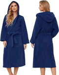 Hooded Bathrobes for Women - Soft Quick-Dry Microfiber Fleece Robe