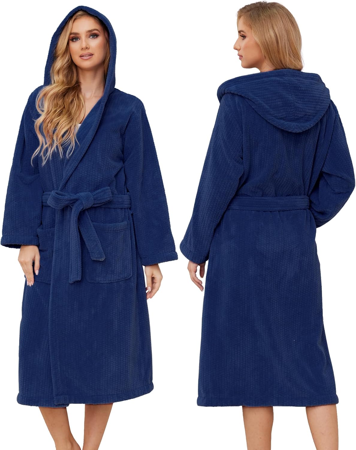 Hooded Bathrobes for Women - Soft Long Towel Robes for Comfort