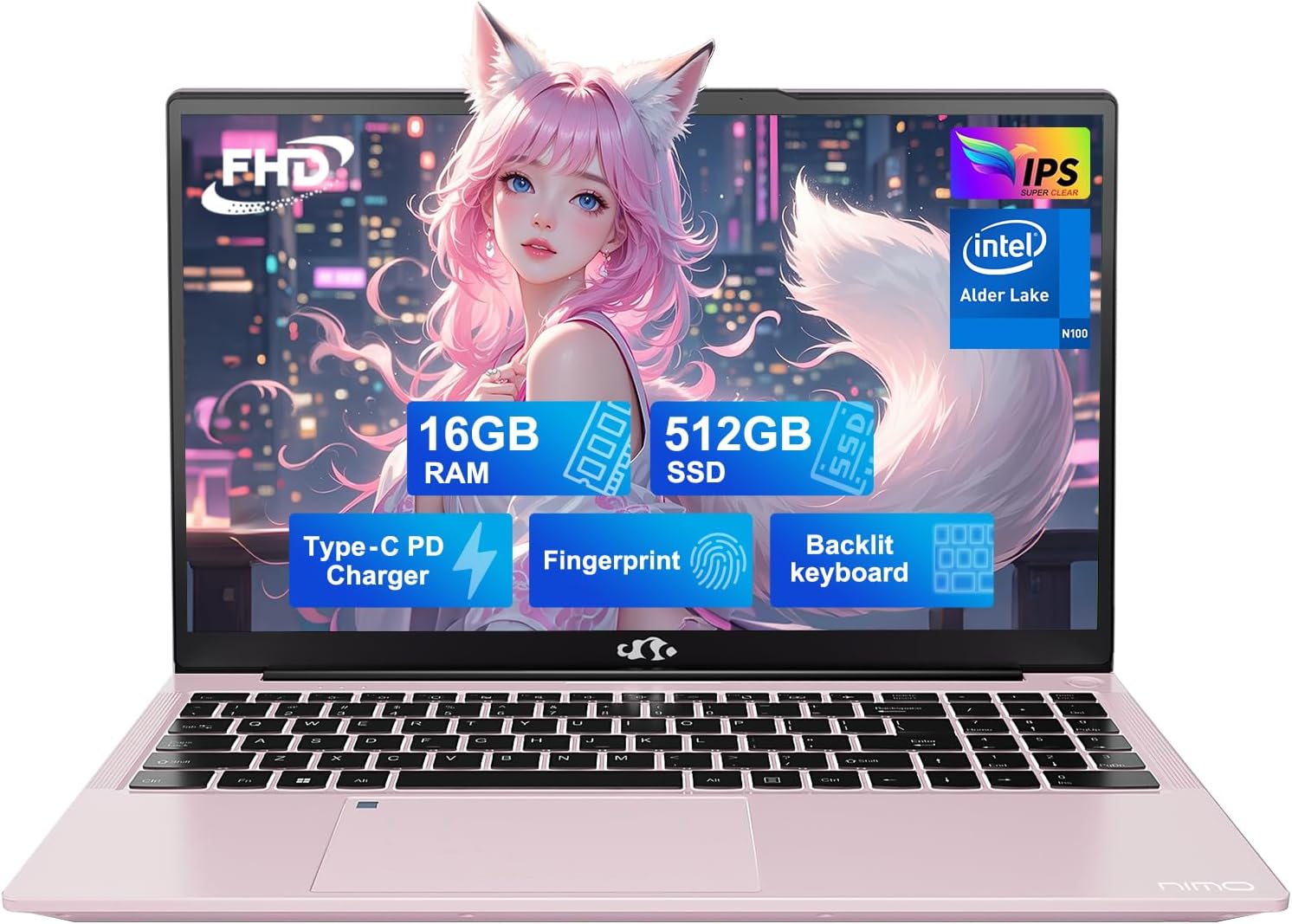 NIMO 15.6 IPS FHD Student Laptop with Intel Pentium N100