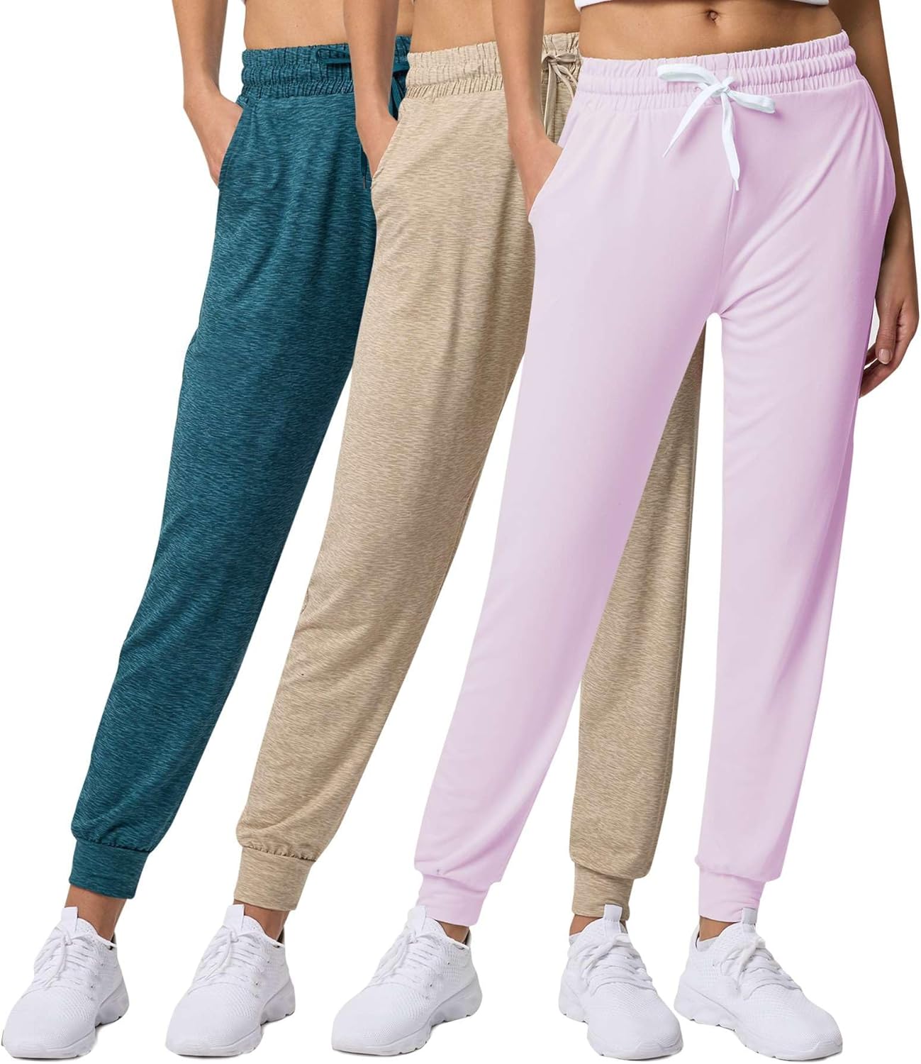 Ultra-Soft Lounge Joggers for Women: 3 Pack with Pockets