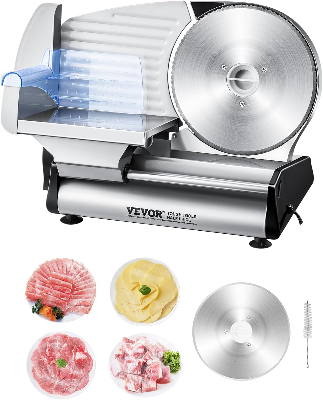 VEVOR Meat Slicer for Home Use with Adjustable Thickness Control