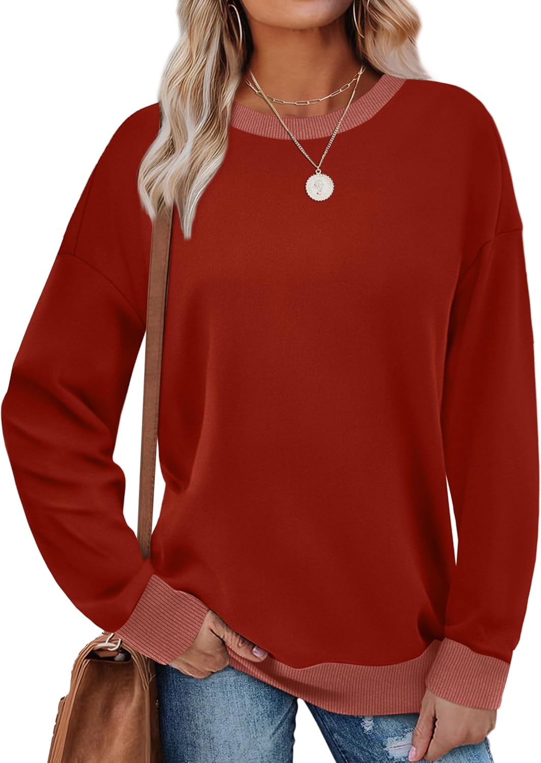 Saloogoe 2024: Color Block Sweatshirts for Women