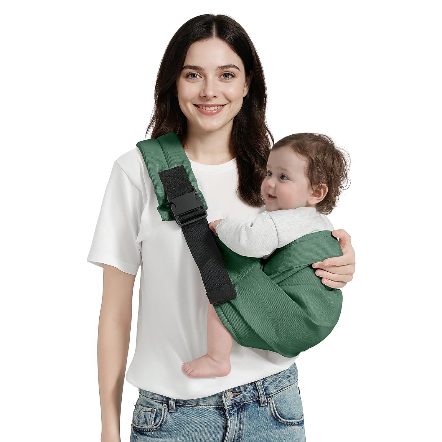 Baby Sling Carrier with Double Safety Buckle for Comfort