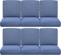 Navy Blue Pop 22x25/22x24 Outdoor Cushions Set of 6 - Colorful Patio