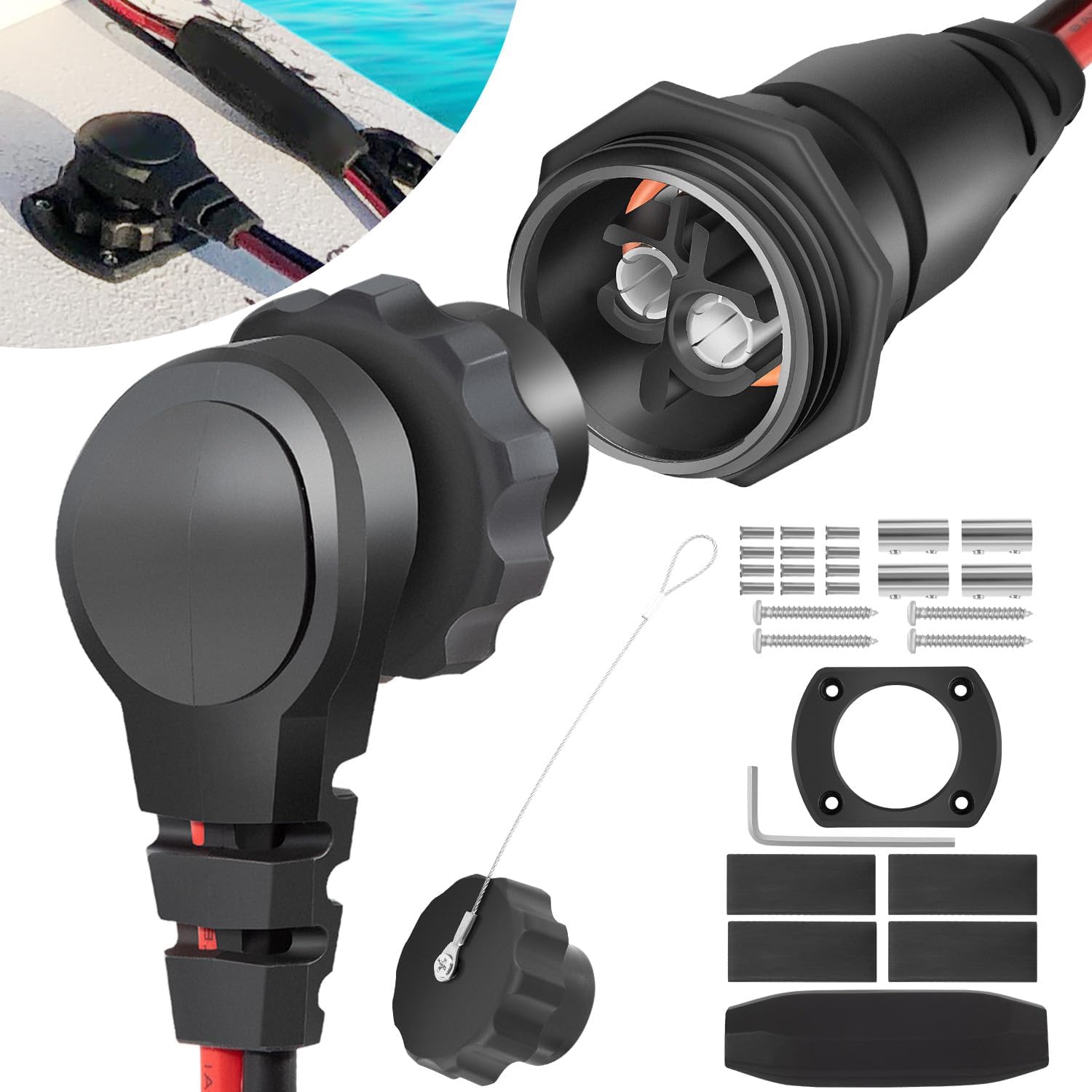 1865120 MKR-28 Trolling Motor Plug for Reliable Marine Power