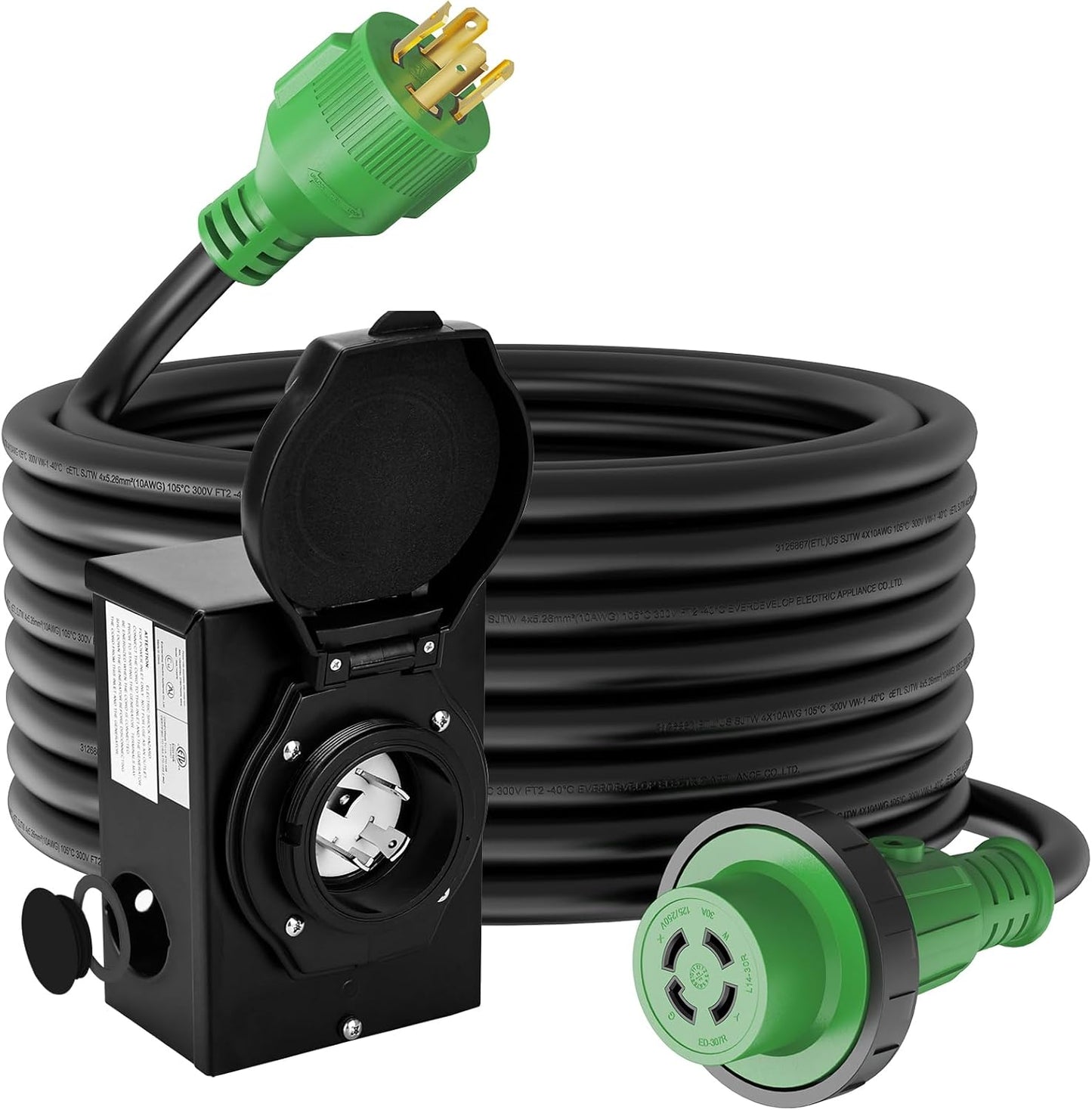 RVGUARD Emergency Power Combo Kit with 100 Foot Generator Cord