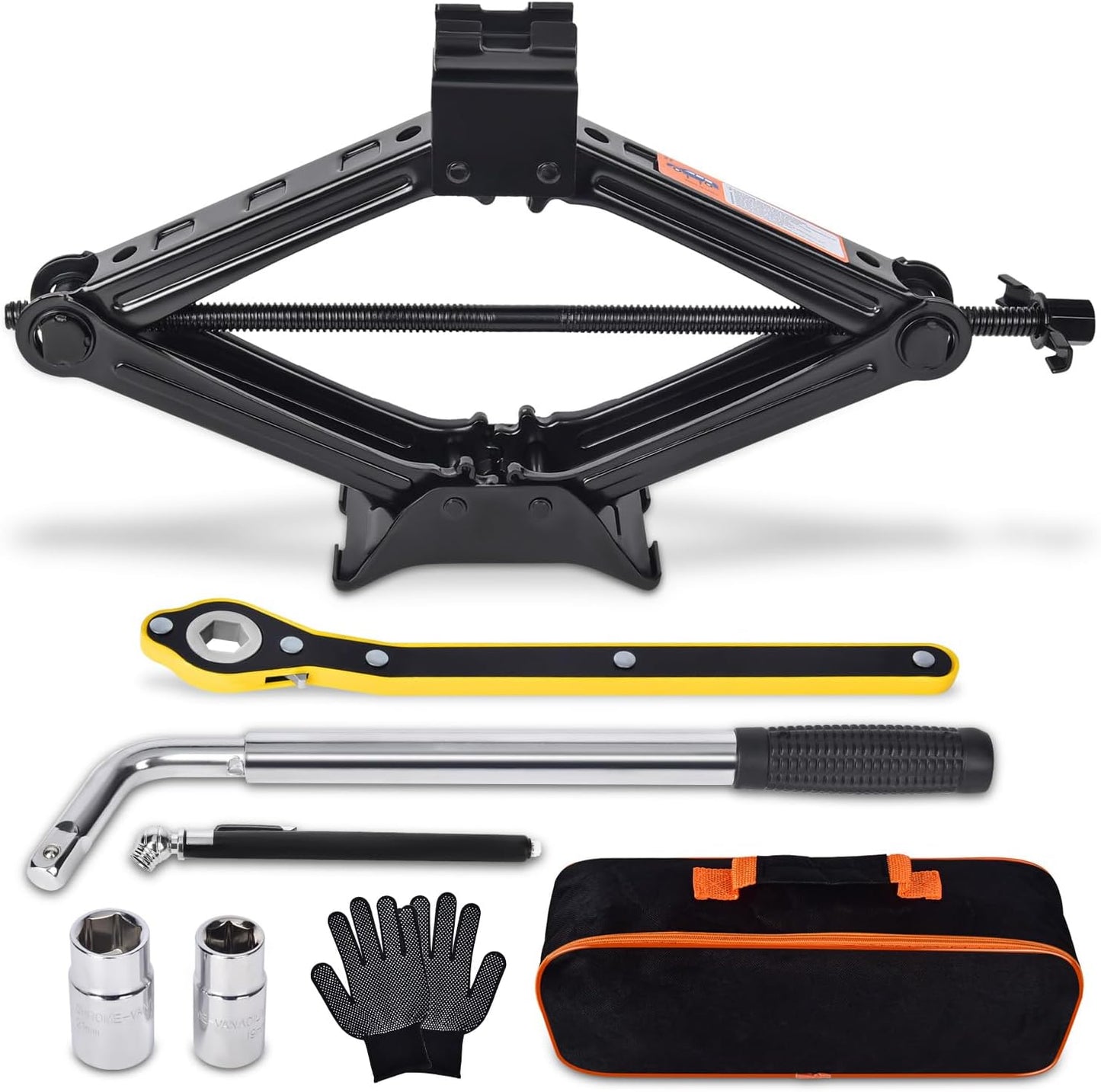 2 Ton Scissor Jack Kit - Quick Tire Changes!