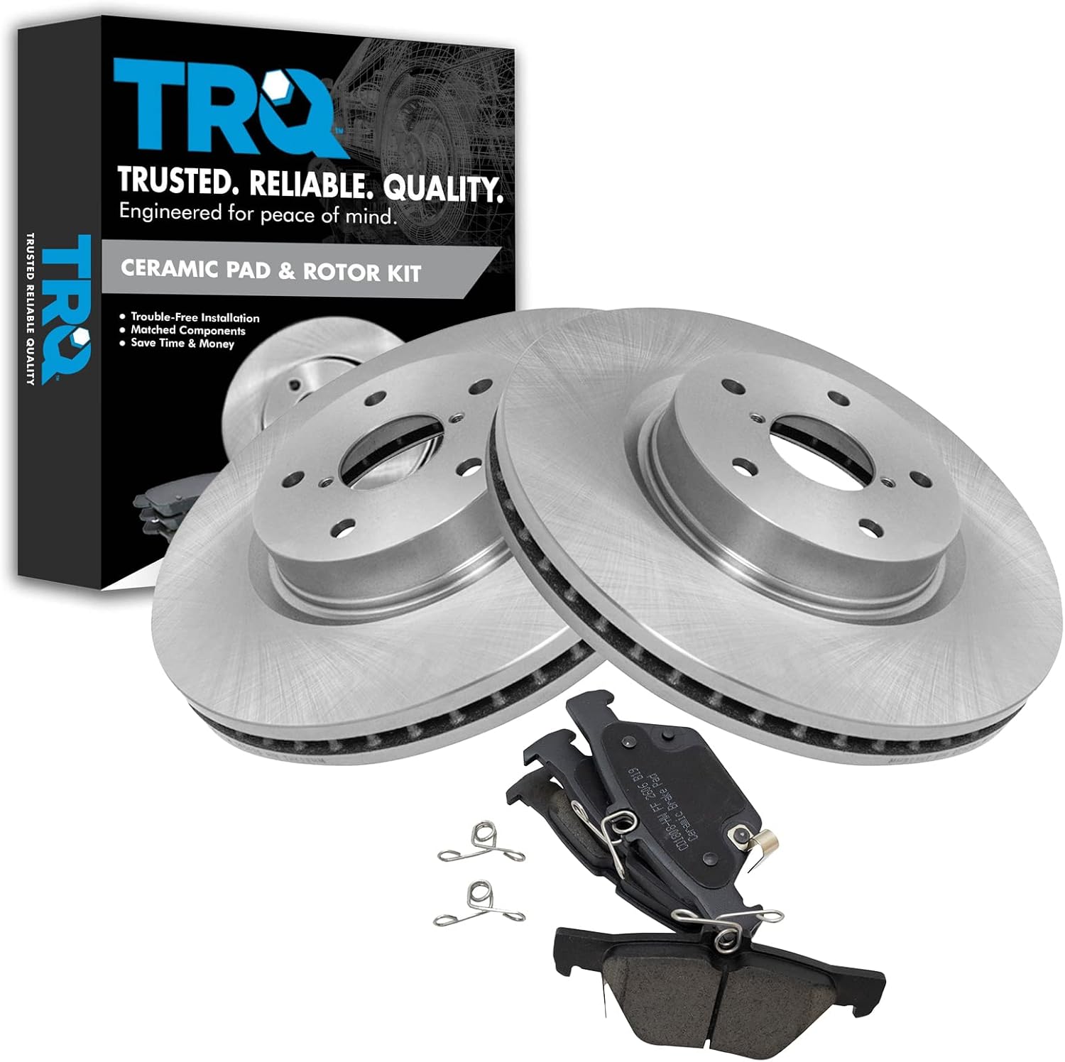 TRQ Rear Brake Pad & Rotor Kit for Subaru Legacy & Outback