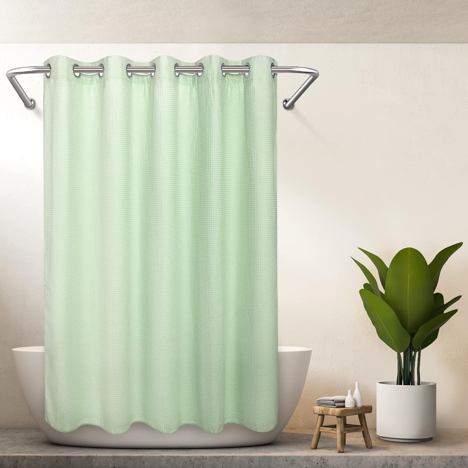 River Dream Hotel Grade Shower Curtain with Snap in Liner