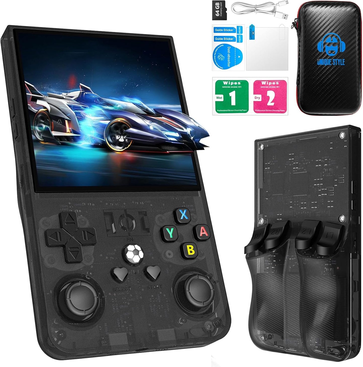 R36MAX Retro Handheld Game Console with 18000+ Classic Games