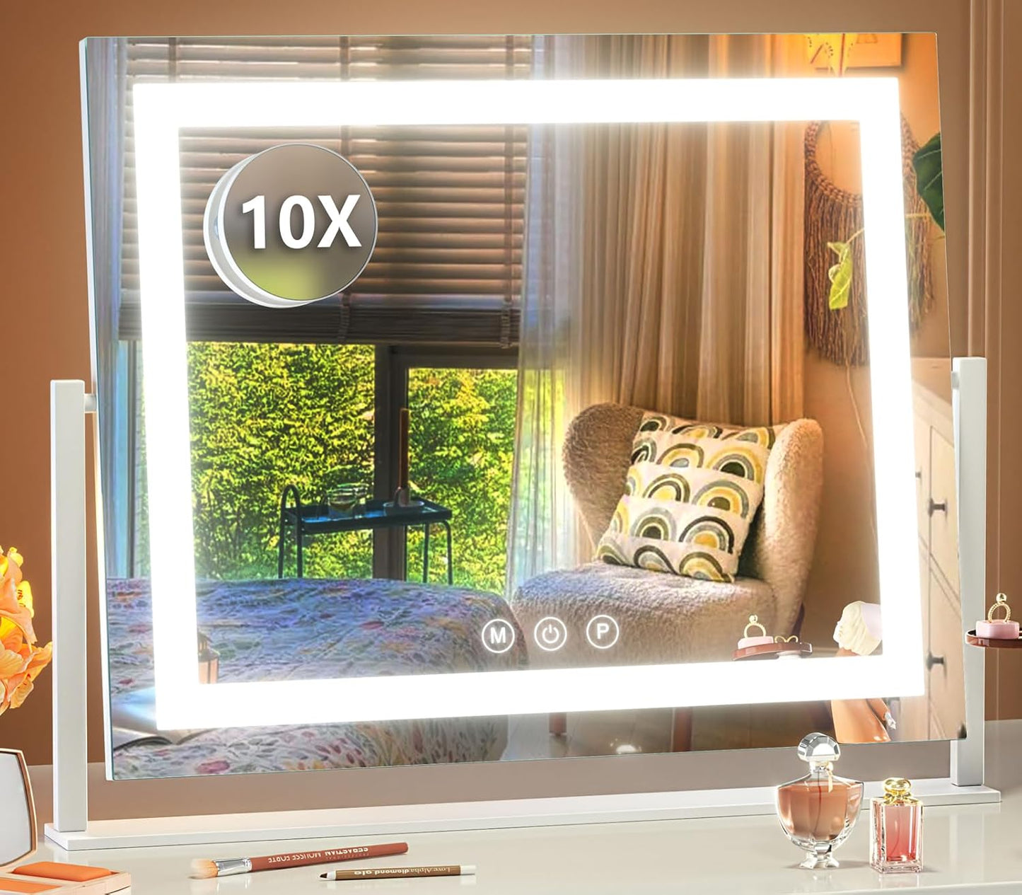 Illuminate Your Beauty: Hollywood Vanity Mirror with 3 Lighting Modes