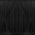 MEETSKY Black Backdrop Curtain 30ft x 10ft - Photo Event Drapes