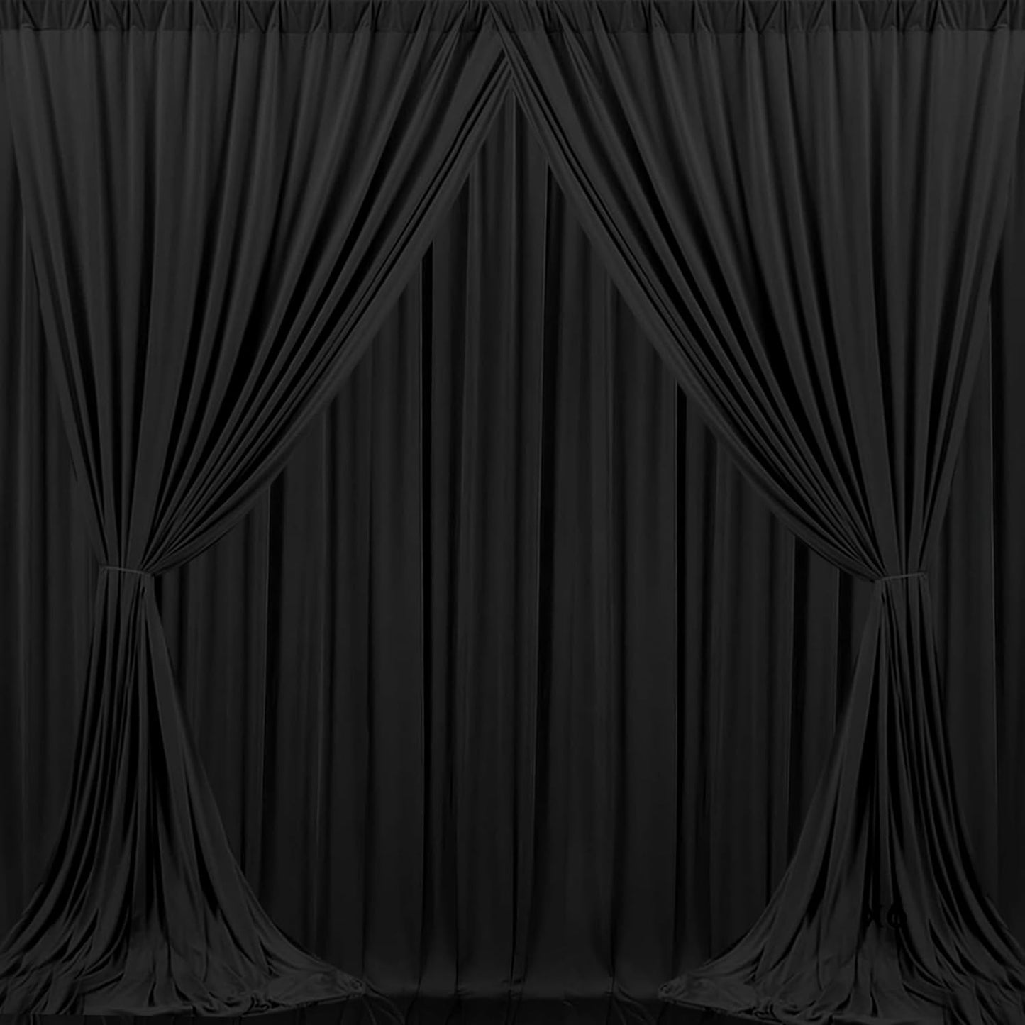 MEETSKY 6 Panels Black Backdrop Curtain for Stunning Events